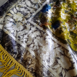 Ковер настенный "Олени на водопое", плюш, 180х135 см, многочисленные потёртости.. Картинка 6